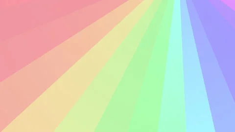 Abstract pastel rainbow colors loop background. Simple rotating  radial rays. Stock Footage 163291216