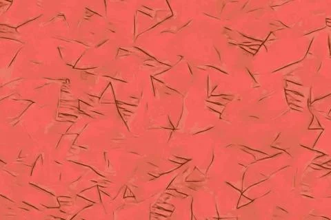 Abstract pastel red grunge texture with art deco patterns Stock Illustration