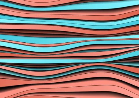 Abstract pastel refracted waves minimal background Stock Illustration
