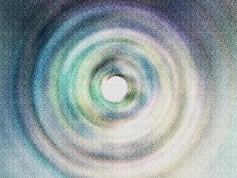 Abstract Pastel Spiral Background With Soft Grain Texture and Blue?Orange C.. 스톡 일러스트