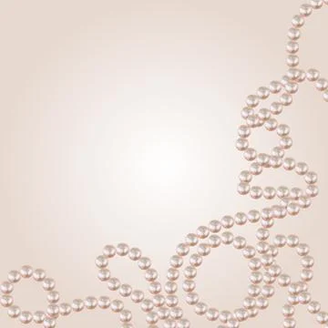 Abstract pastel string of pearls background. Vector Illustration Stock Illustration
