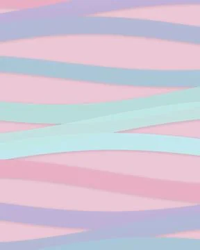 Abstract pastel striped wave pattern in pink, blue, and lavender creates a .. Stockillustratie