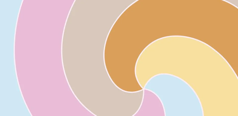Abstract pastel swirl pattern with soft color transitions and curved lines Stock Illustration