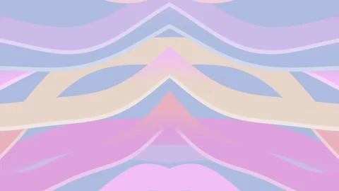 Abstract Pastel Symmetrical Wavy Loop Vídeo Stock 331549337