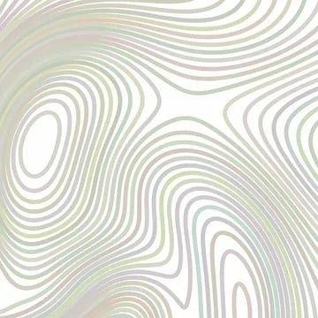 Abstract Pastel Topographic Line Background, Organic Muted Wavy Pattern for Stock Illustration