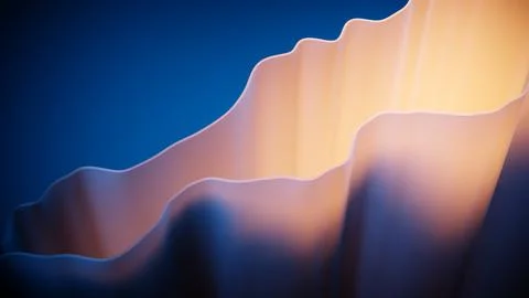 Abstract pastel wave gradient background with gentle breathing form Ilustración de archivo