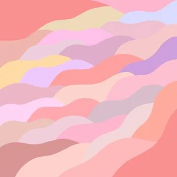 Abstract Pastel Wavy Layers Background Stock Illustration