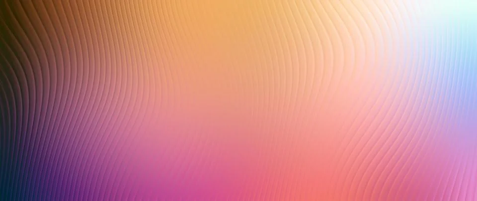 Abstract pastel wavy line gradient background with smooth ribbed curves Stock Illustration