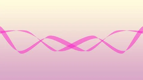 Abstract pastels gradient with pink ribbon background Stock Illustration