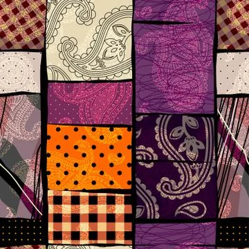 Abstract patchwork background Stock Illustration