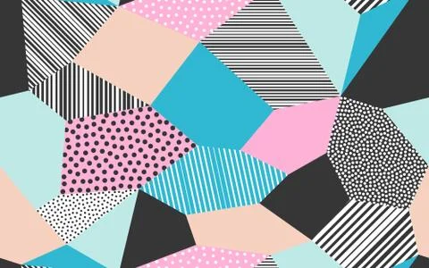 Abstract patchwork vector pattern background イラスト素材
