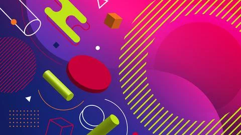 Abstract pattern 3D geometric elements colorful background 스톡 일러스트