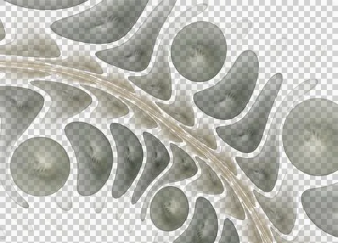 Abstract pattern of abstract rounded elements on a transparent background Illustrazione stock
