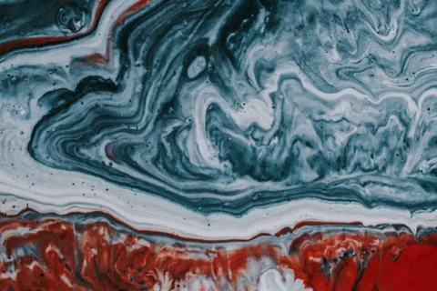 Abstract pattern of an acrylic artwork with colorful paint stains Stock Illustration