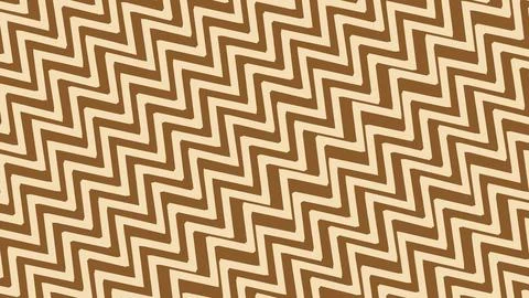 Abstract pattern with alternating brown and beige zigzag lines across a unifo Stockillustratie