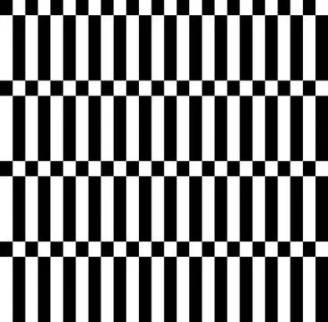 Abstract pattern alternating, checkered squares, rectangles. Monochrome vecto Stock Illustration