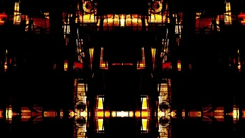 Abstract pattern of amber shapes in motion Video stock 77011814