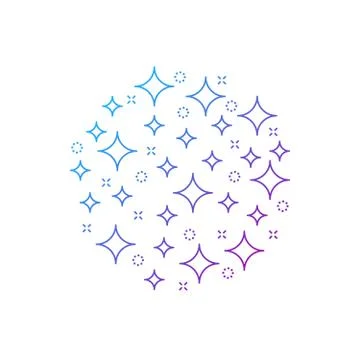 Abstract pattern and background with stars and sparkles Stock Illustration