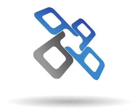 Abstract pattern of angled squares Stock Illustration