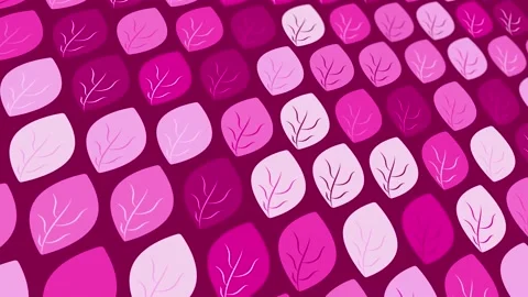 An abstract pattern animated with geometric elements leaves. pink Video stock 233554461