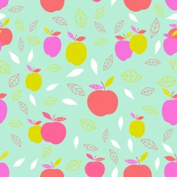 Abstract pattern with apple Stock Illustration