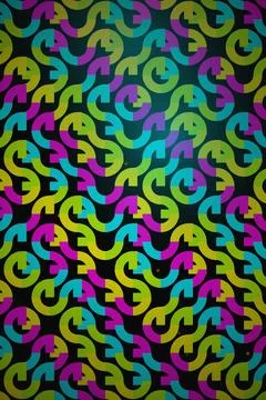 Abstract Pattern with Arrows and Geometric Shapes Stock Photos