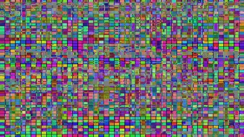 Abstract pattern art colourful visuals squares rectangles Stock Footage 107693536