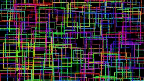 Abstract pattern art colourful visuals squares rectangles Stock Footage 120673438