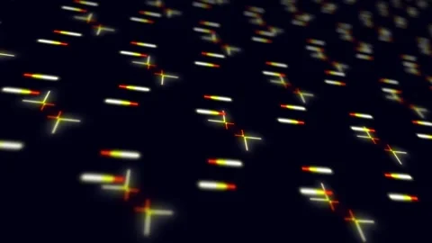 Abstract pattern background animation, footage orange neon on black background. Stock Footage 296320707