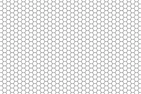 Abstract pattern background, black hexagon outline with grill mesh Stock Illustration
