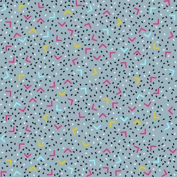Abstract pattern background with blue, yellow and red angles, black and white Stock Illustration