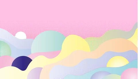 Abstract pattern background. Color wave template presentation design with yellow Stock Illustration