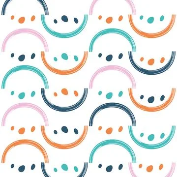 Abstract pattern background with colored arches vector design Ilustración de archivo