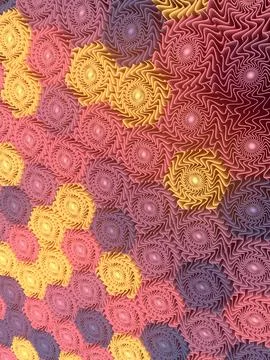 Abstract pattern background of colored shapes 3D rendering Stock Illustration