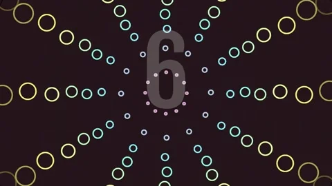 Abstract pattern background featuring number nine with colorful geometric dot Stock Footage 342095240
