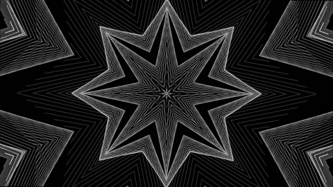 Abstract pattern background in the form star  fractal Stock Footage 148935573