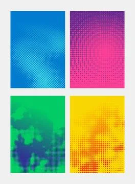 Abstract pattern background with halftone gradient texture Stock Illustration