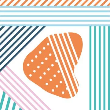 Abstract pattern background with orange splash and lines vector design Stock Illustration