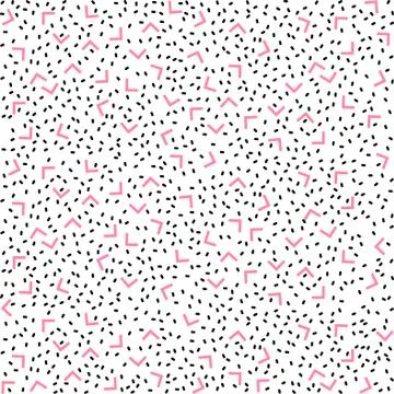 Abstract pattern background with pink angles and black points. Stock Illustration