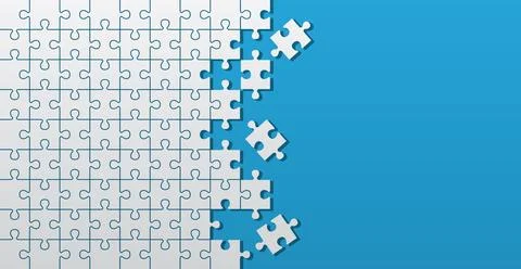 Abstract pattern background with puzzles and blank space for design. Vector Stockillustratie