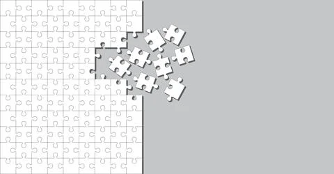 Abstract pattern background with puzzles and blank space for design. vector.. Illustrazione stock