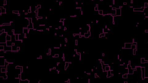 Abstract Pattern Background Red Interlocking Pixel Patterns Stock Footage 299966732