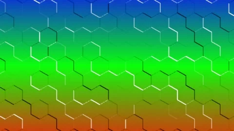 Abstract pattern background wall rainbow hexagon Stock Footage 146608271