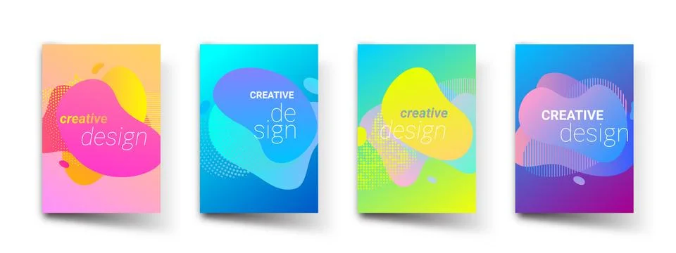 Abstract pattern backgrounds, modern liquid color gradients and cover title t Stock-Illustration