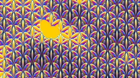 Abstract pattern. A beautiful holographic foil saver sways and casts gold. Stock Footage 128189106