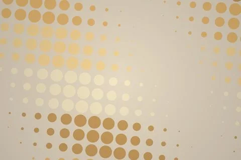 Abstract pattern with beige and yellow dots on a light background Stock Photos