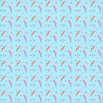 Abstract pattern of berry branches. Vector illustration. Stock Illustration