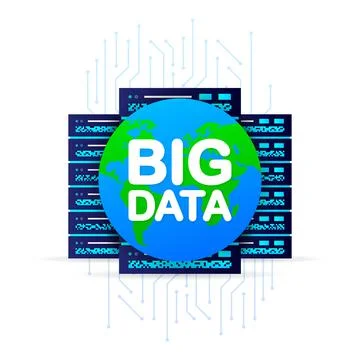 Abstract pattern with big data for concept design. Isometric business concept Illustrazione stock