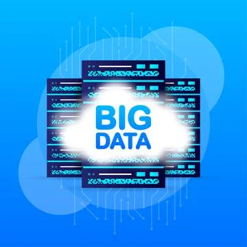 Abstract pattern with big data for concept design. Isometric business concept Illustrazione stock