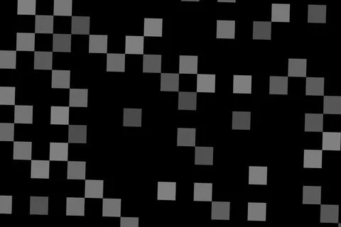 Abstract pattern of black and gray squares on a dark background Stock Illustration